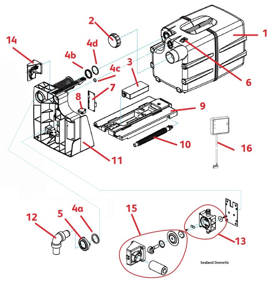 Dometic Vacuum Toilet Spare Parts | Motorjdi.co